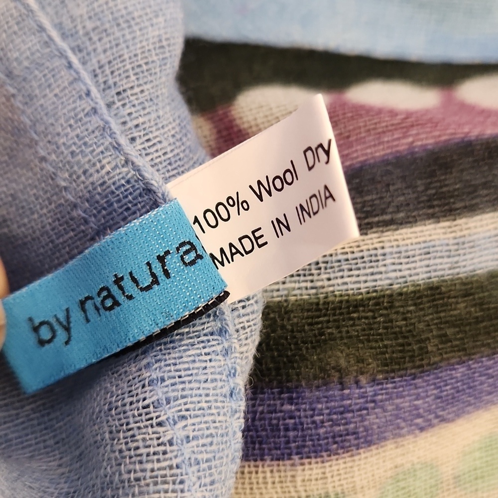 ANU BY NATURE Wool Multi Colors Scarf - Picture 8 of 12